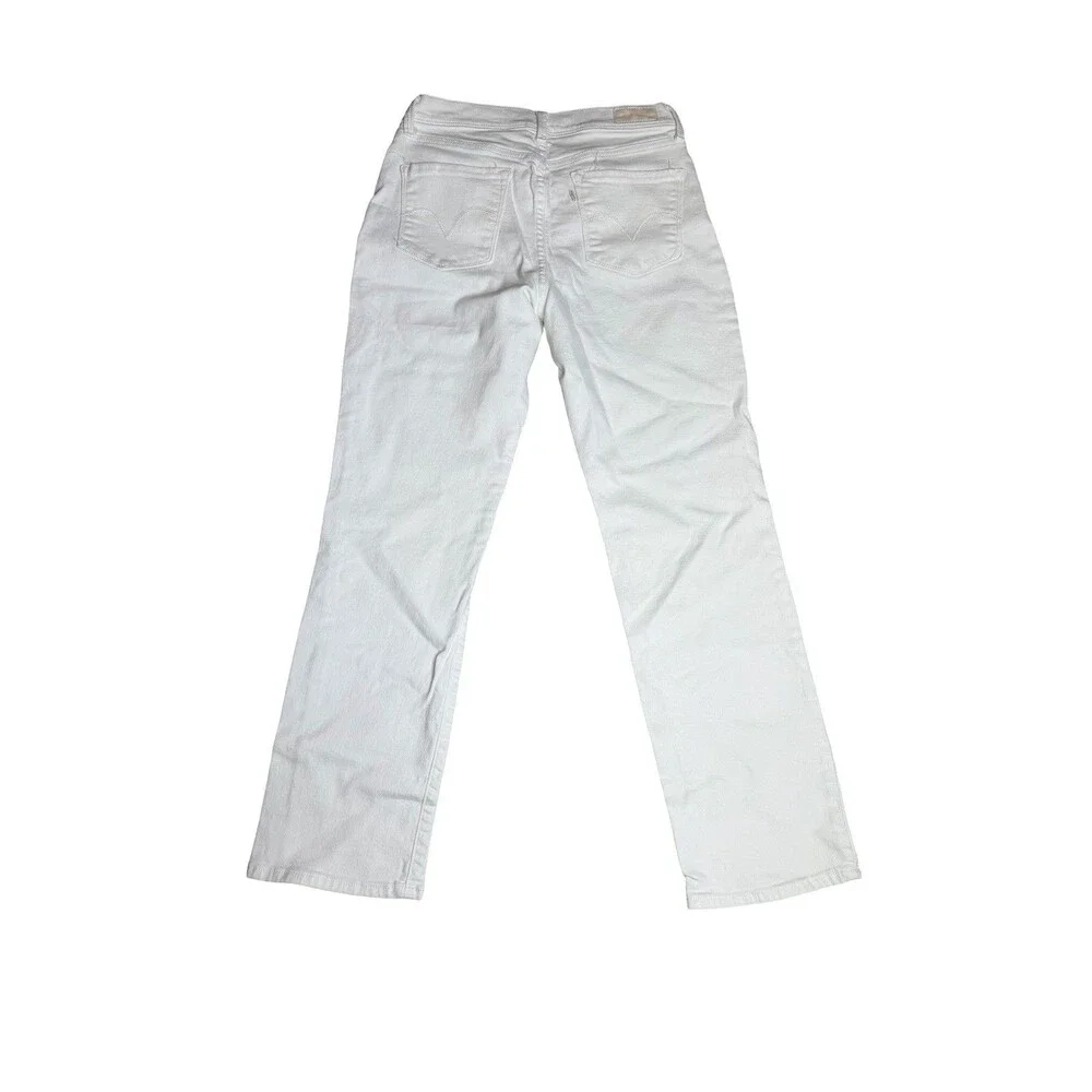 Levis White Jeans Womens Size 28 Perfectly Slimming 512 Straight Leg